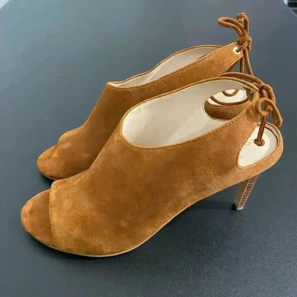 Cole Haan Leather Heel Sling Back Heel Shoes Sandals Emmett 70s Retro Boho New - Picture 4 of 12